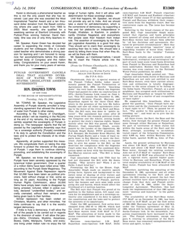 CONGRESSIONAL RECORD— Extensions of Remarks E1369 HON