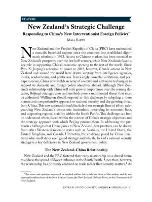 New Zealand's Strategic Challenge