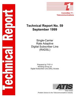 Single-Carrier Rate Adaptive Digital Subscriber Line (RADSL)