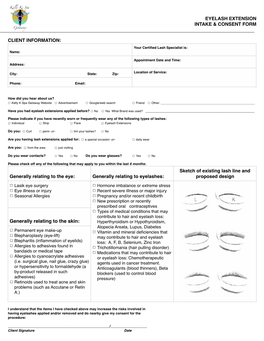 Eyelash Extension Consent Form-Wc