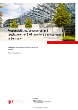 Responsibilities, Procedures and Regulations for GHG Inventory Development in Germany