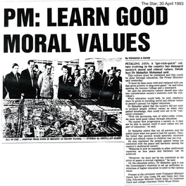 Pm: Learn Good Moral Values