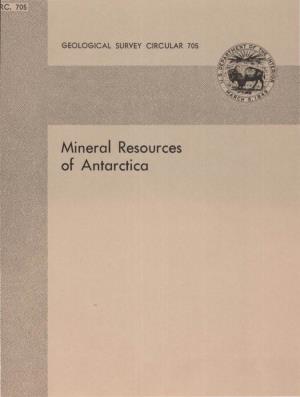 Mineral Resources of Antarctica