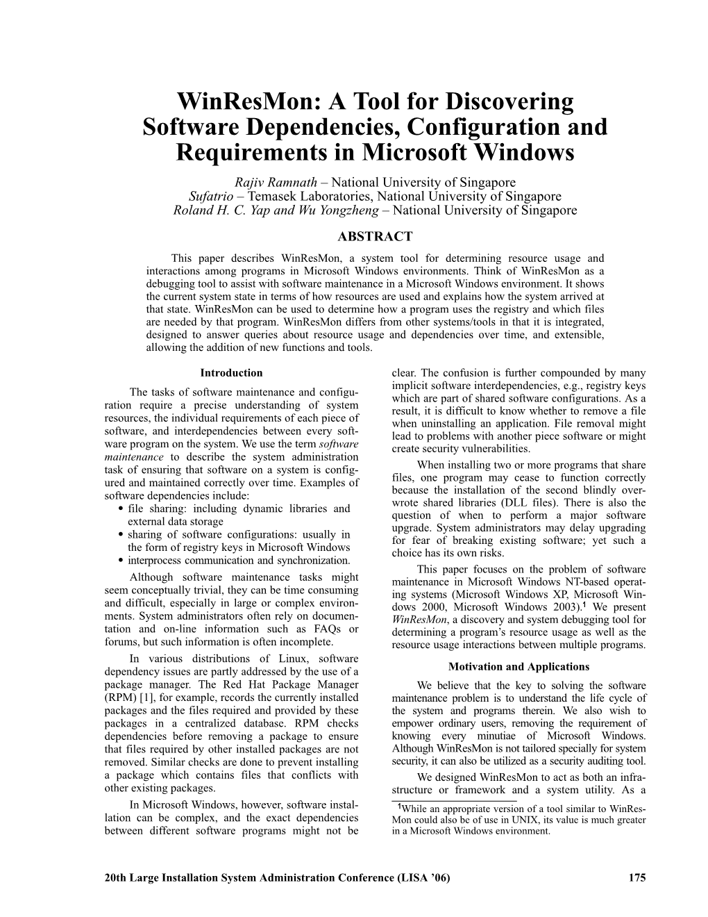 A Tool for Discovering Software Dependencies