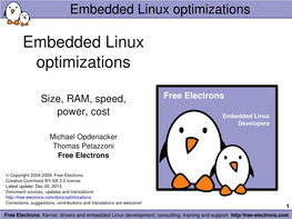 Embedded Linux Optimizations