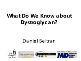 What Do We Know About Dystroglycan?