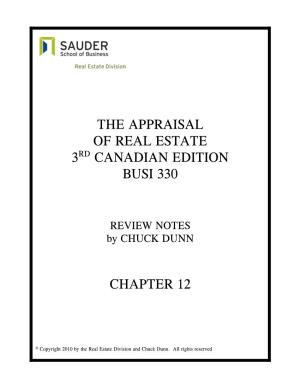 The Appraisal of Real Estate 3Rd Canadian Edition Busi 330