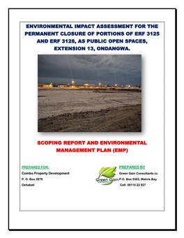 60 Scoping Report and EMP for Ondangwa POS Closure2.Pdf