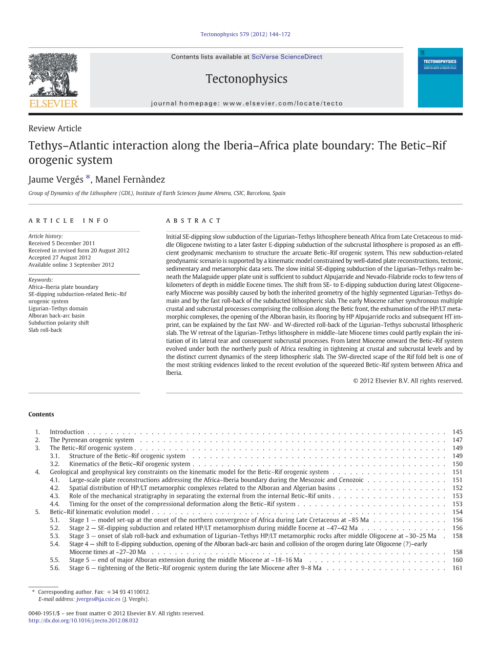 The Betic–Rif Orogenic System