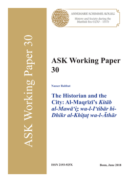 ASK Working Paper 30