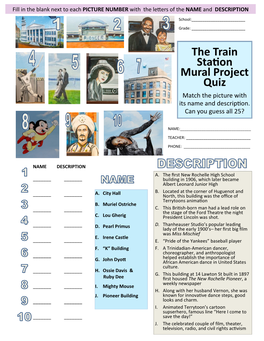 The Train Station Mural Project Quiz
