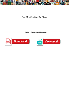 Car Modification Tv Show