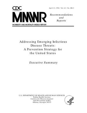 Addressing Emerging Infectious Disease Threats: a Prevention Strategy for the United States