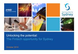 The Fintech Opportunity for Sydney