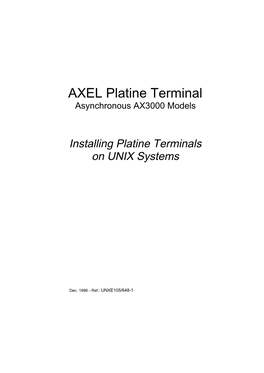 Installing Platine Terminal on Unix Systems