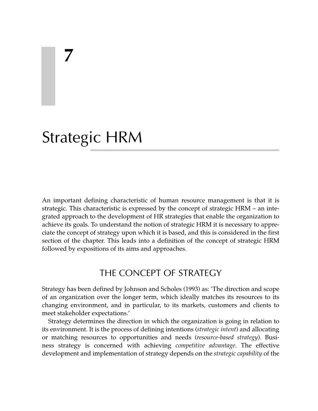 Strategic HRM