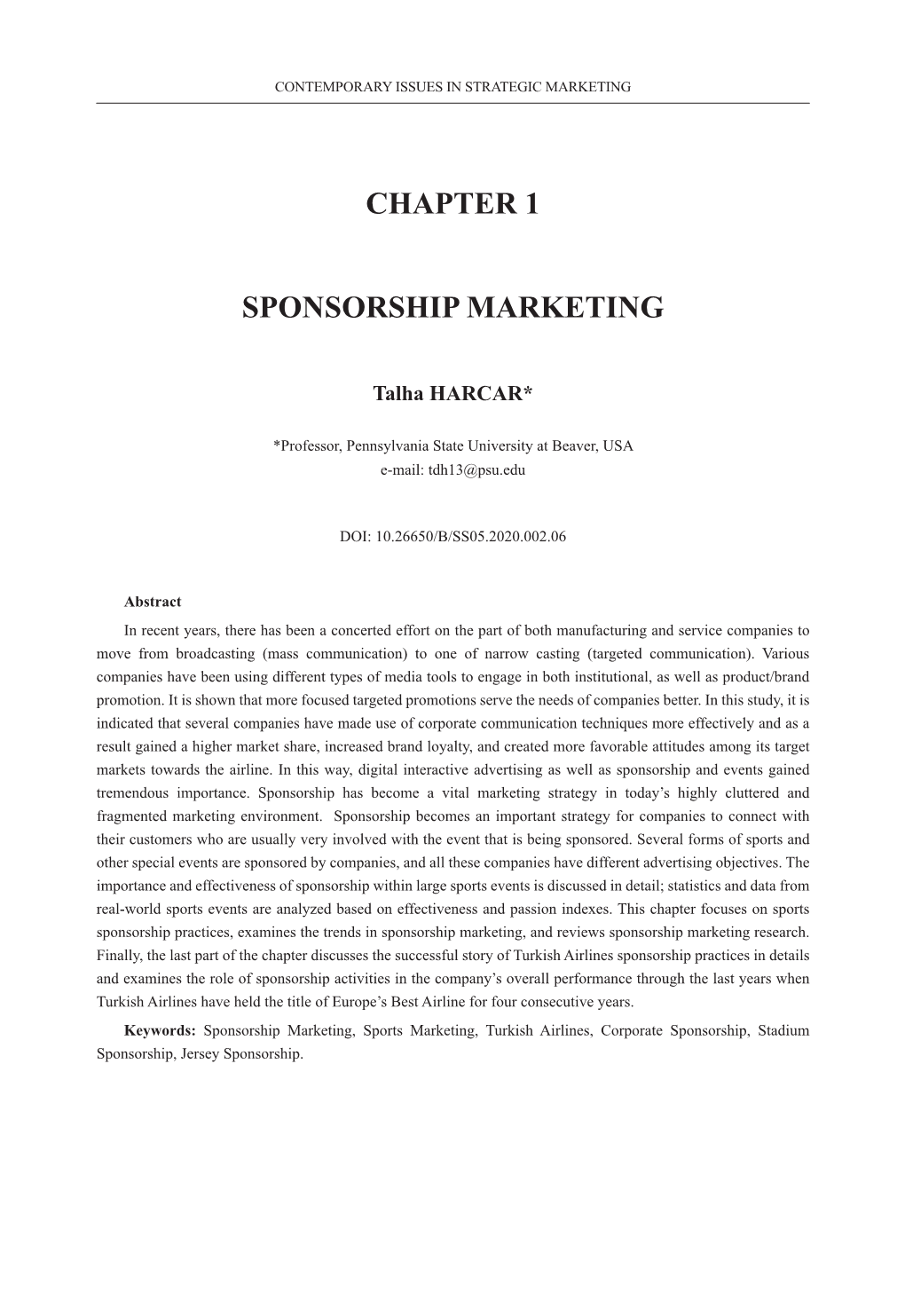 Chapter 1 Sponsorship Marketing