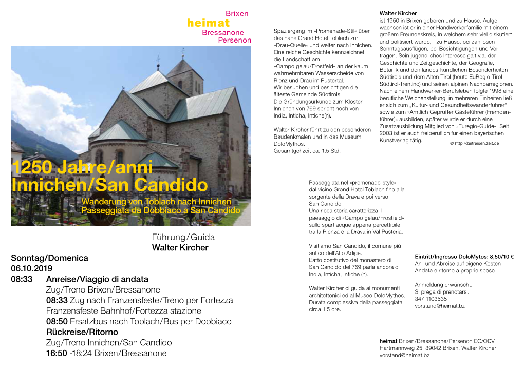 1250 Jahre / Anni Innichen / San Candido