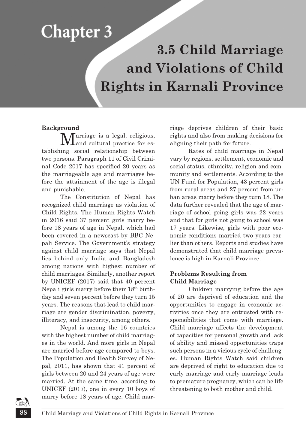 3.5 Child Marriage and Violations of Child Rights in Karnali Province