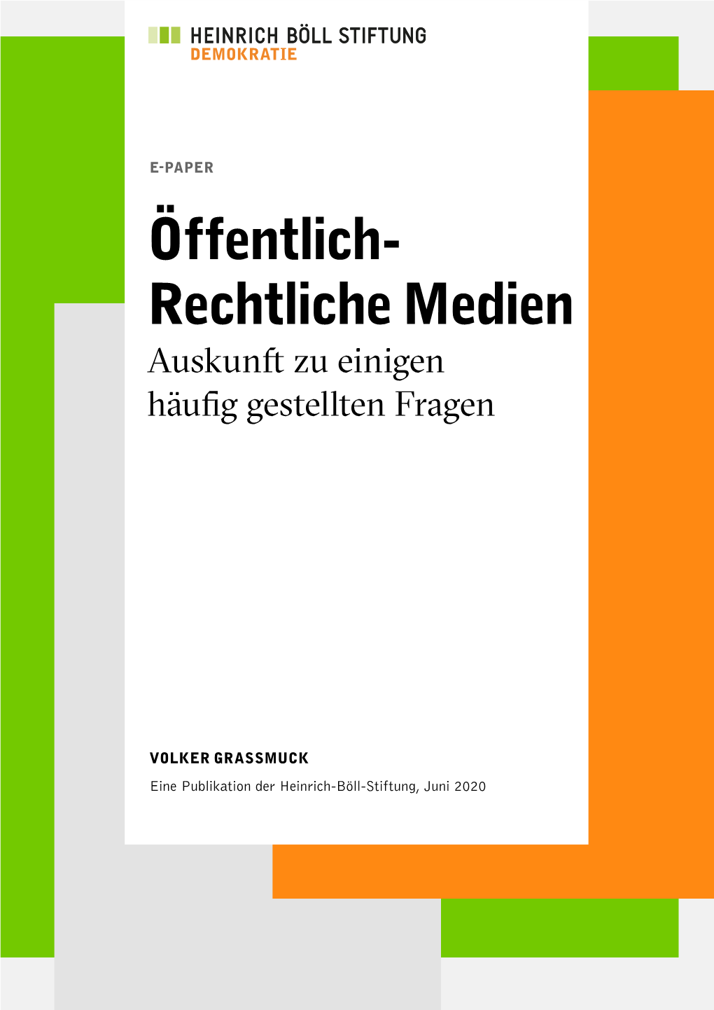 Öffentlich-Rechtliche Medien – Auskunft Zu Einigen Häufig