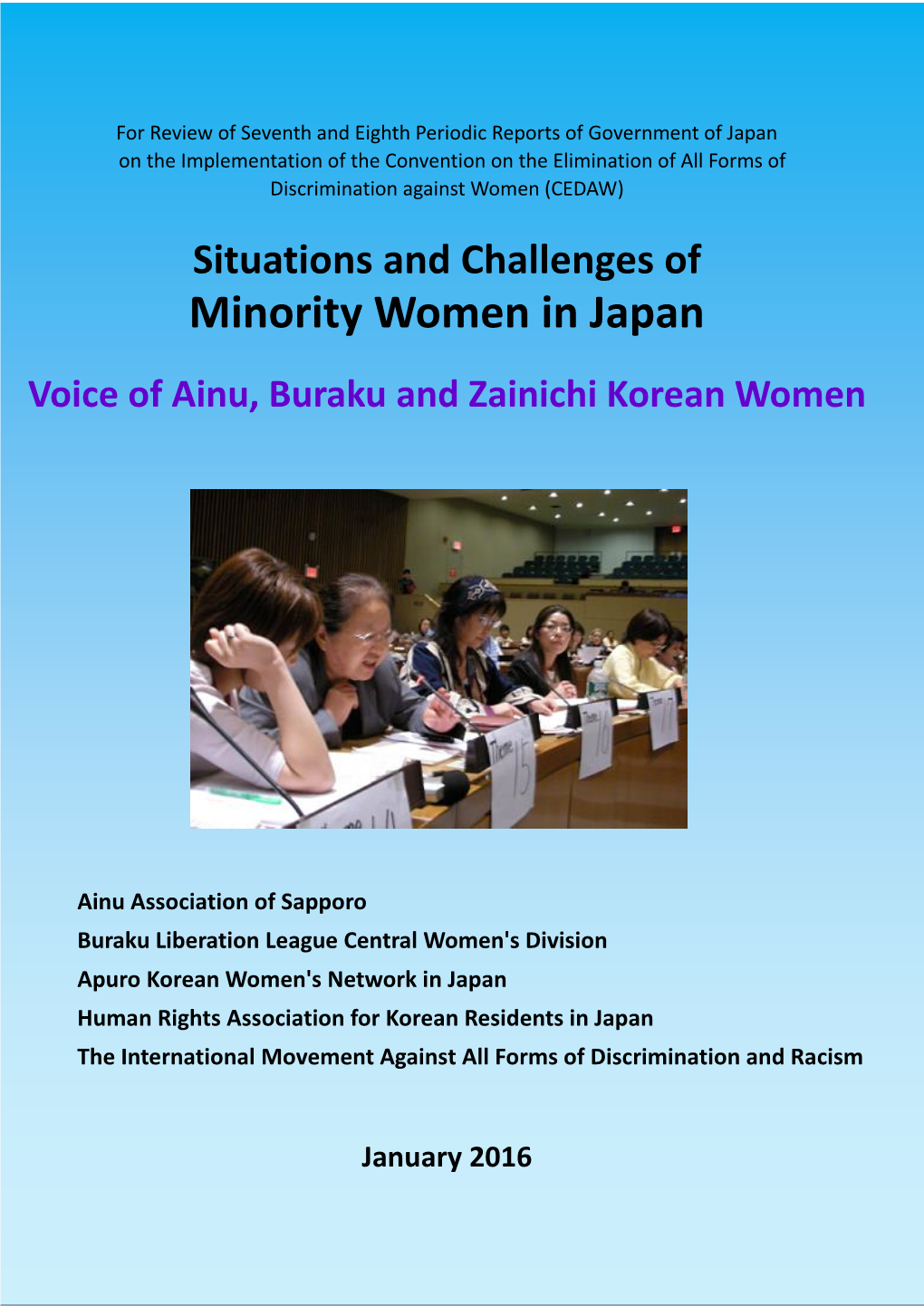 Situations and Challenges of Minority Women in Japan