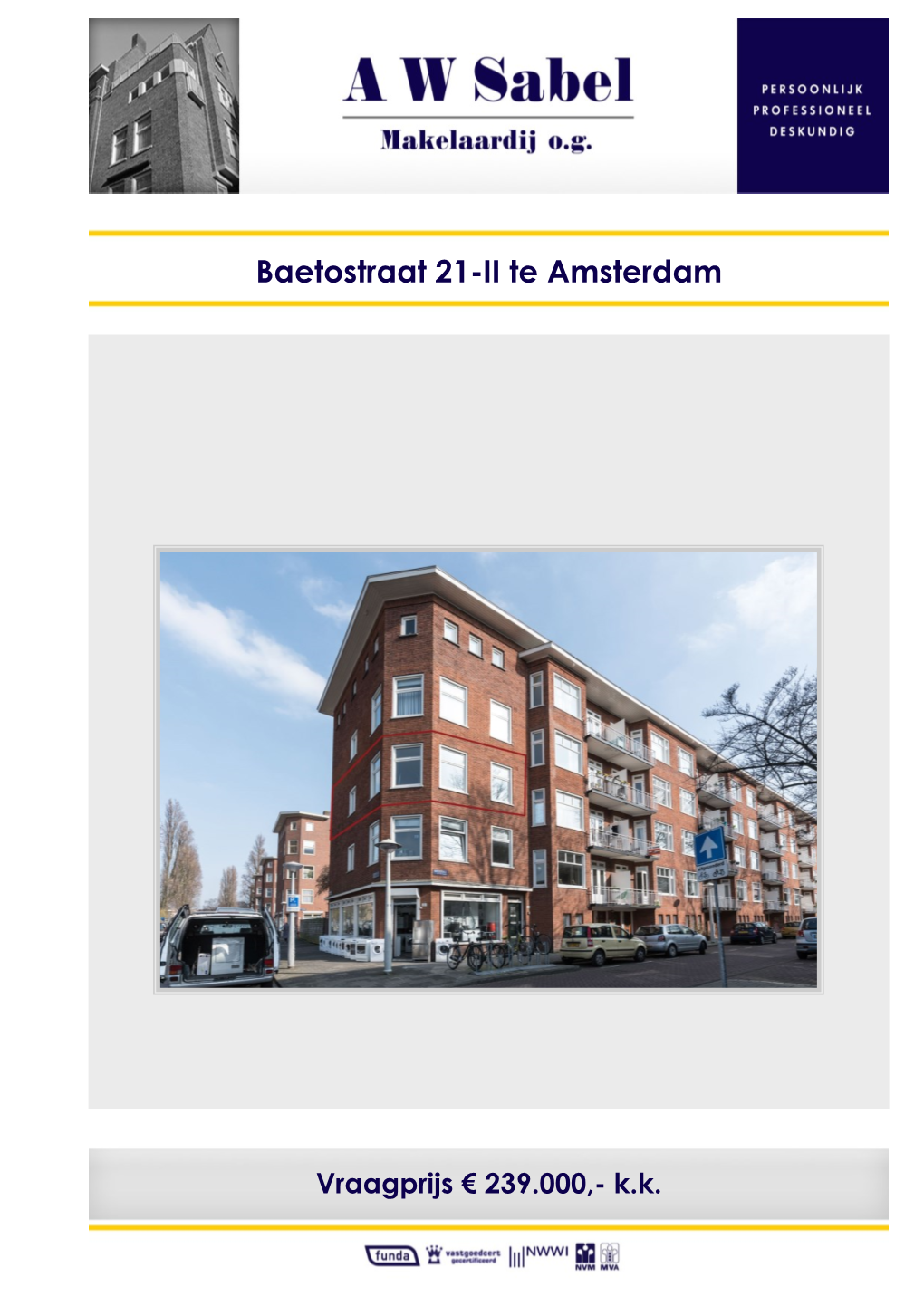 Baetostraat 21-II Te Amsterdam