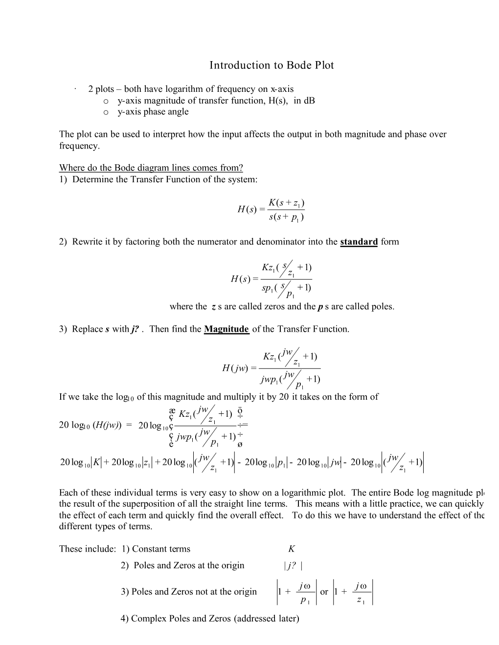 Introduction to Bode Plot