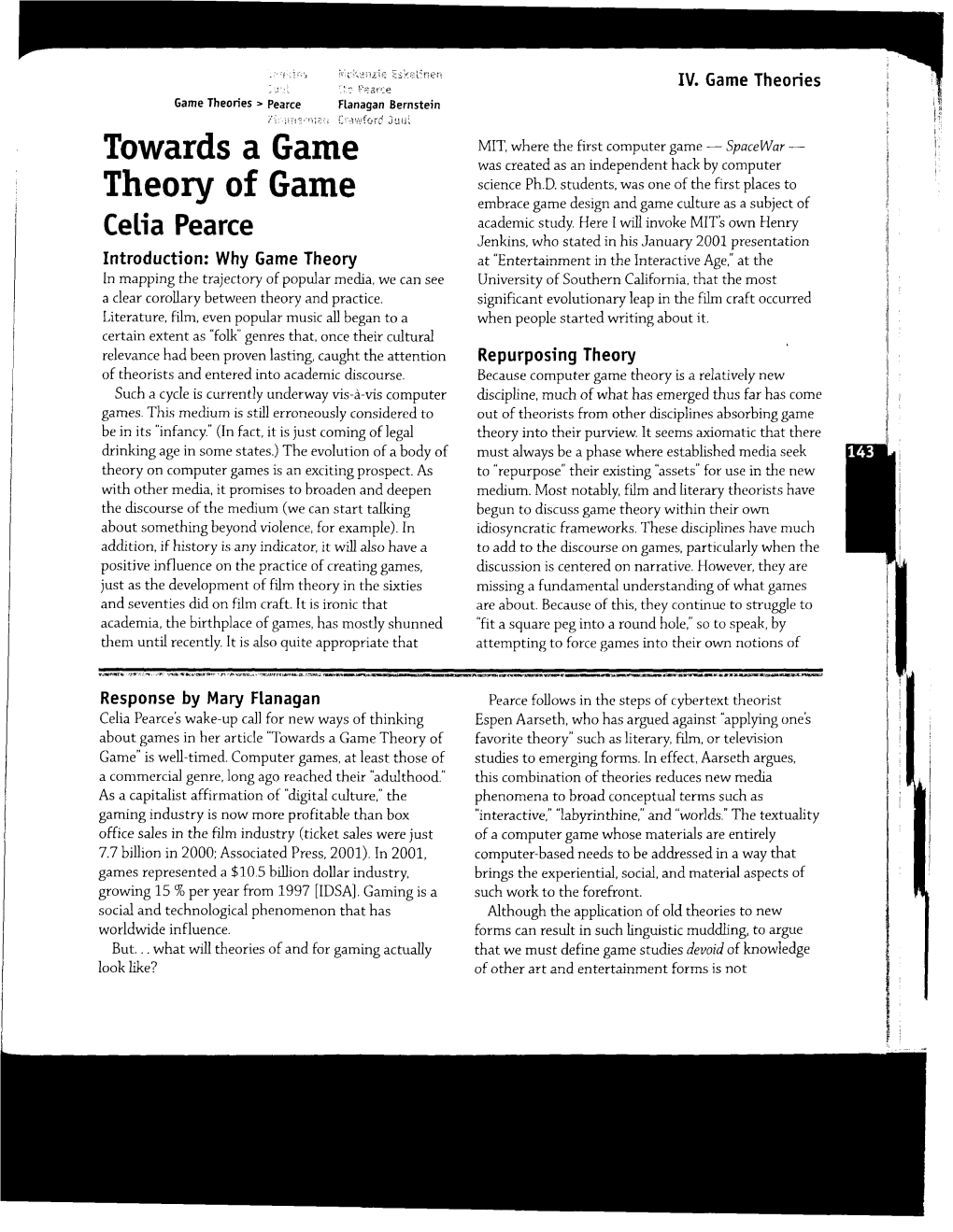 Theory of Game