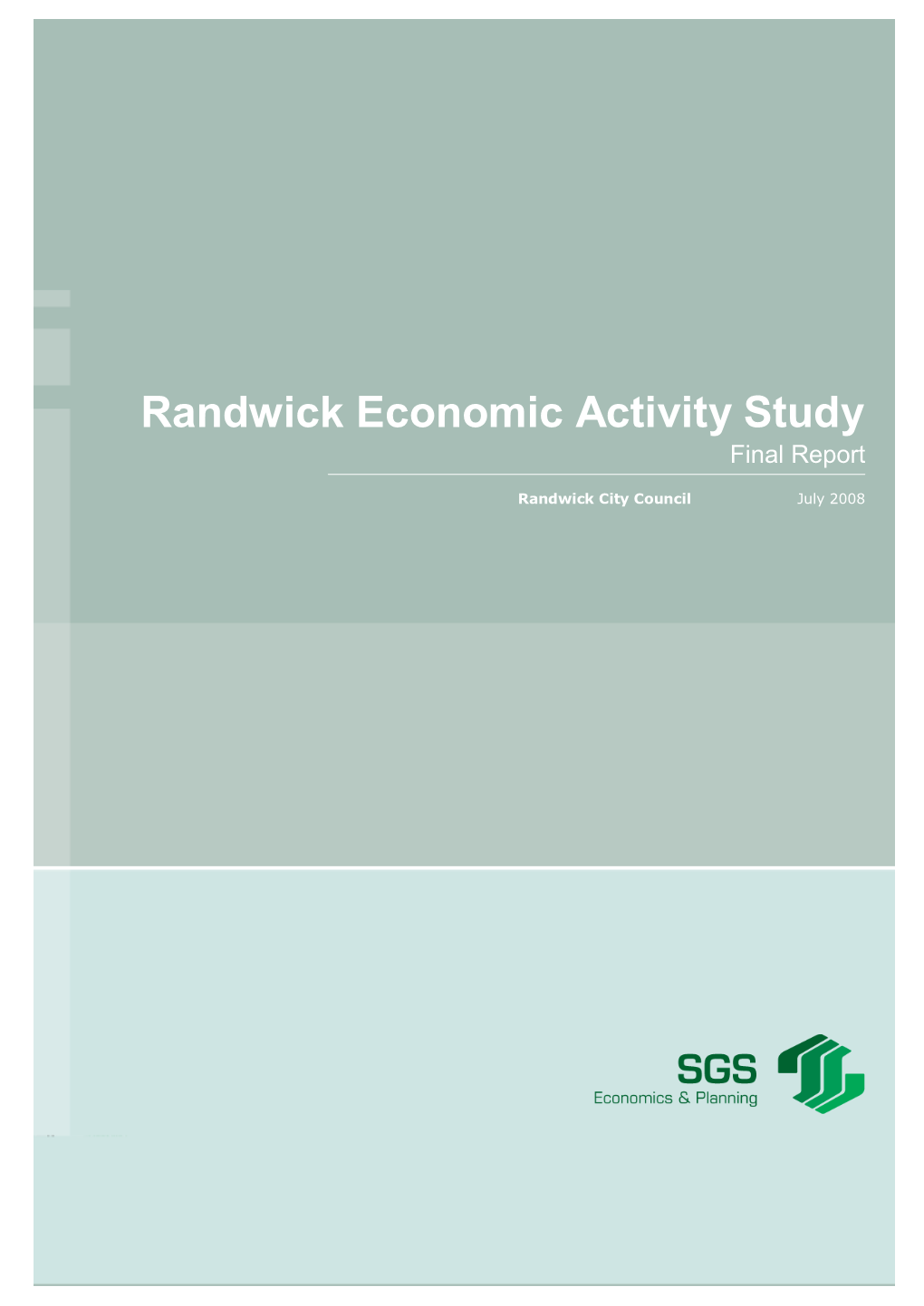 Randwick Economic Activity Study Final Report