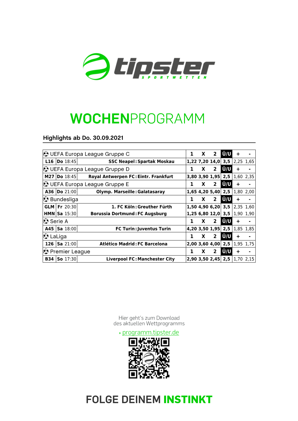 Wochenprogramm