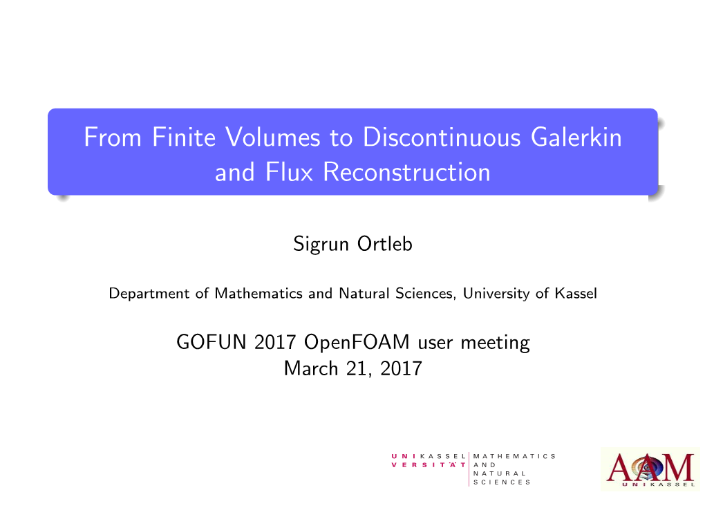 From Finite Volumes to Discontinuous Galerkin and Flux Reconstruction