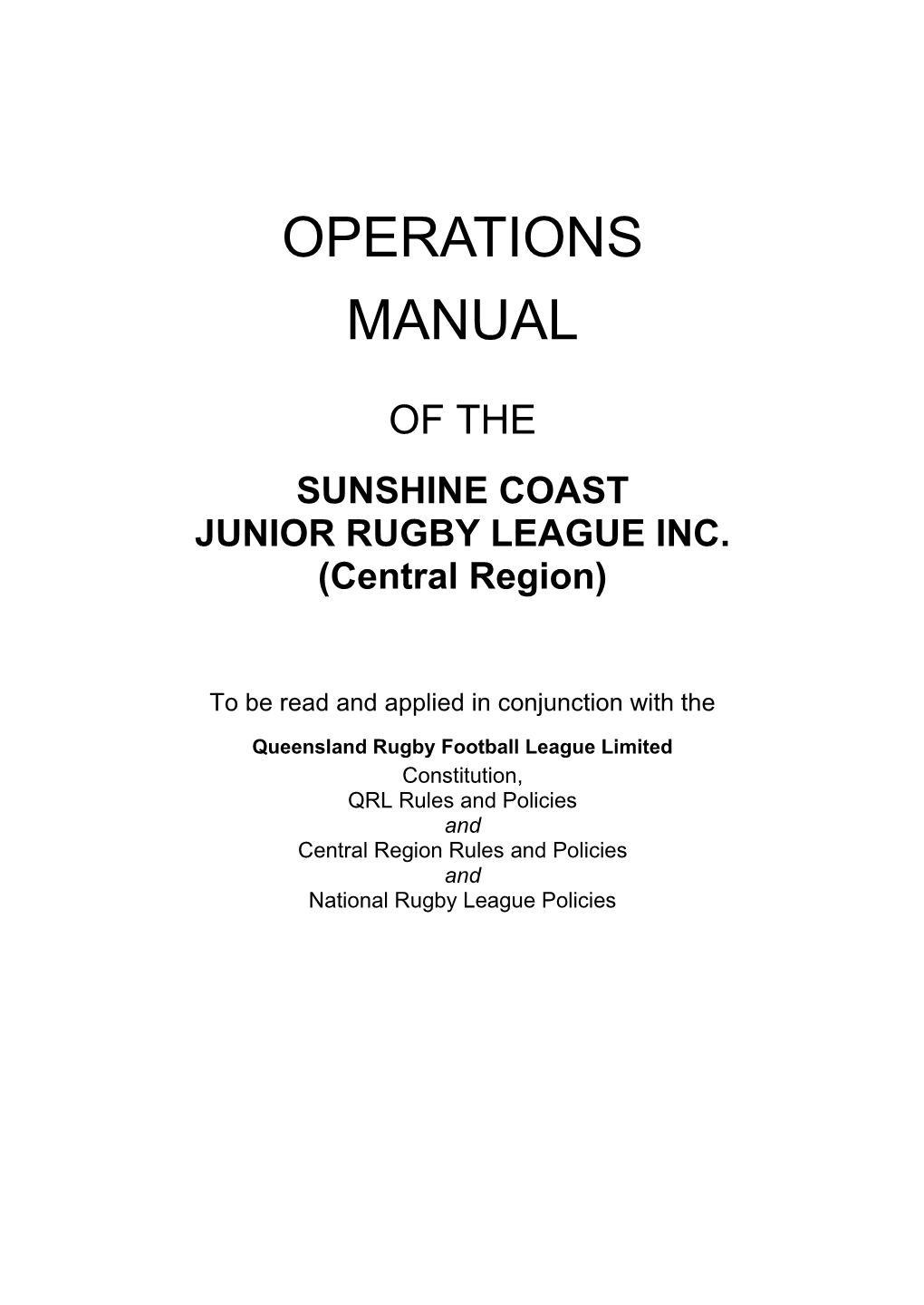 Operations Manual