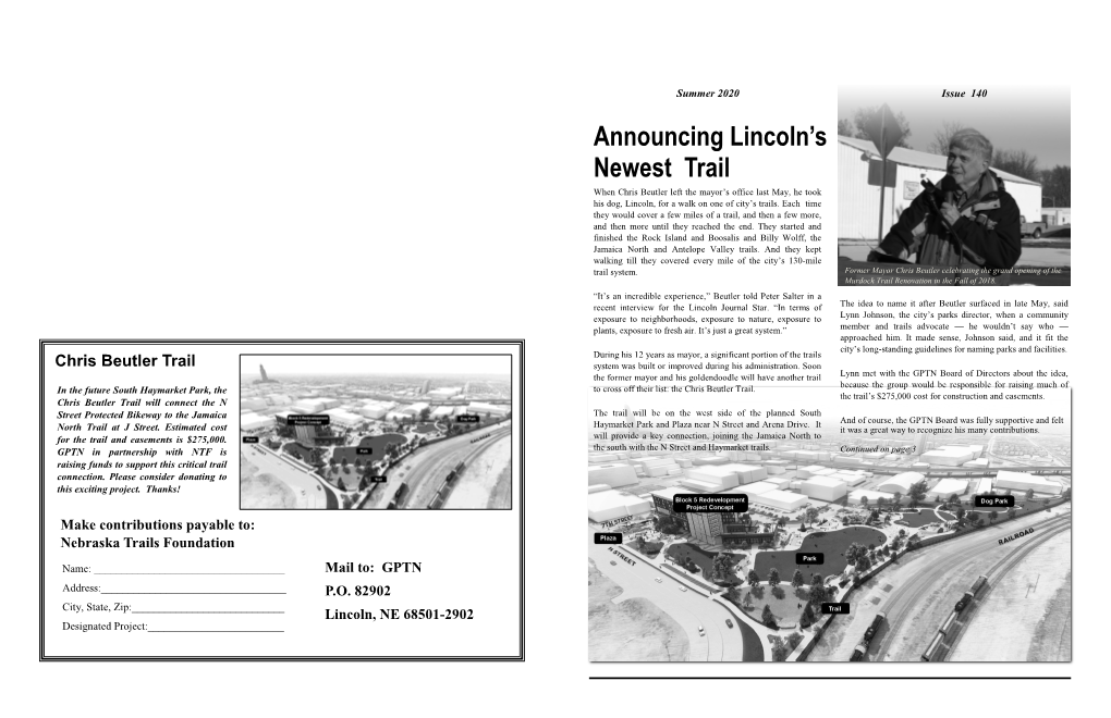 Announcing Lincoln's Newest Trail