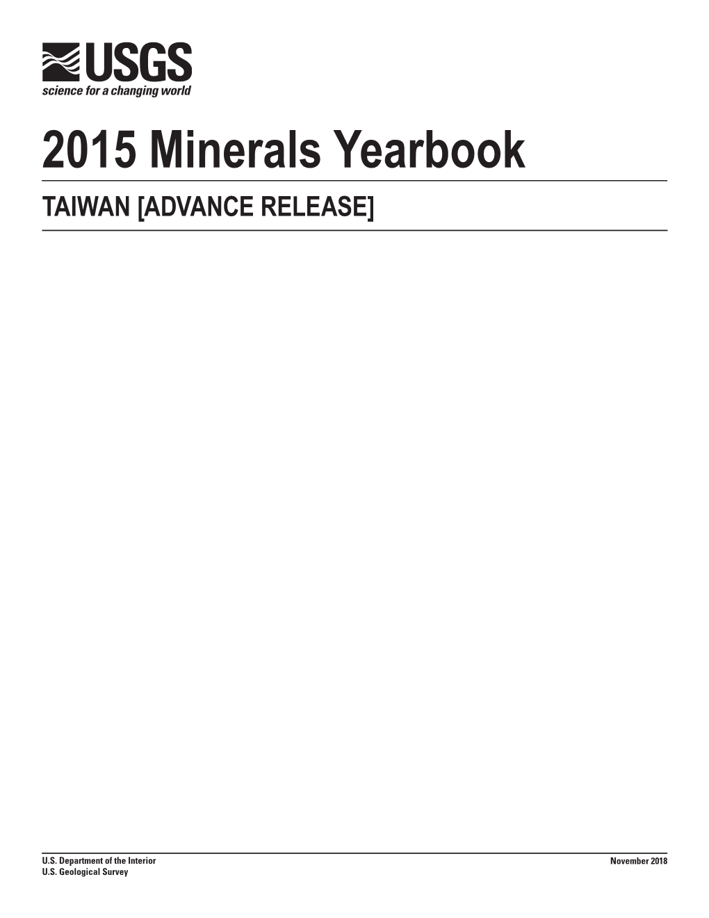 The Mineral Industry of Taiwan in 2015