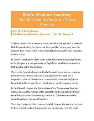 Ikeda Wisdom Academy the Wisdom of the Lotus Sutra Review