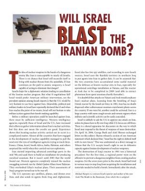 Will Israel Blast the Iranian Bomb