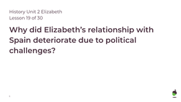 Why Did Elizabeth's Relationship with Spain Deteriorate Due to Political