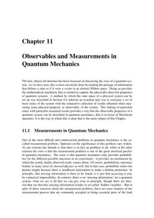 Chapter 11 Observables and Measurements in Quantum Mechanics 159 Story