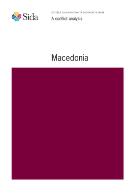 Macedonia a Conflict Analysis
