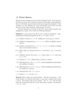 6. Vector Spaces
