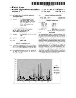 (12) Patent Application Publication (10) Pub. No.: US 2011/0045572 A1 Roggen Et Al