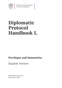 Diplomatic Protocol Handbook I