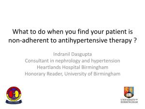What to Do When You Find Your Patient Is Non-Adherent to Antihypertensive Therapy ?