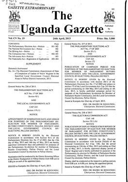 —Uganda Gazettepublished