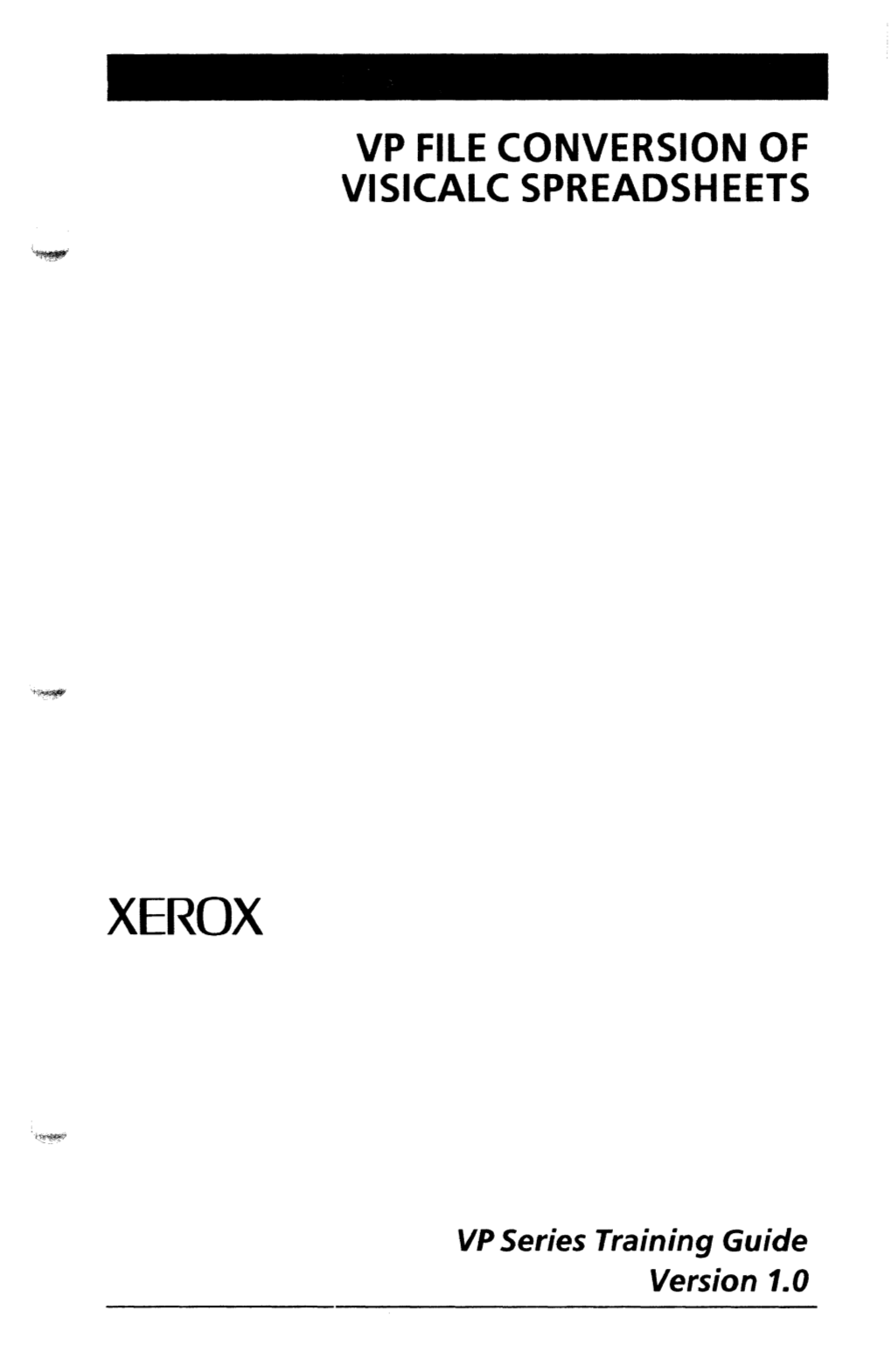 Vp File Conversion of Visicalc Spreadsheets