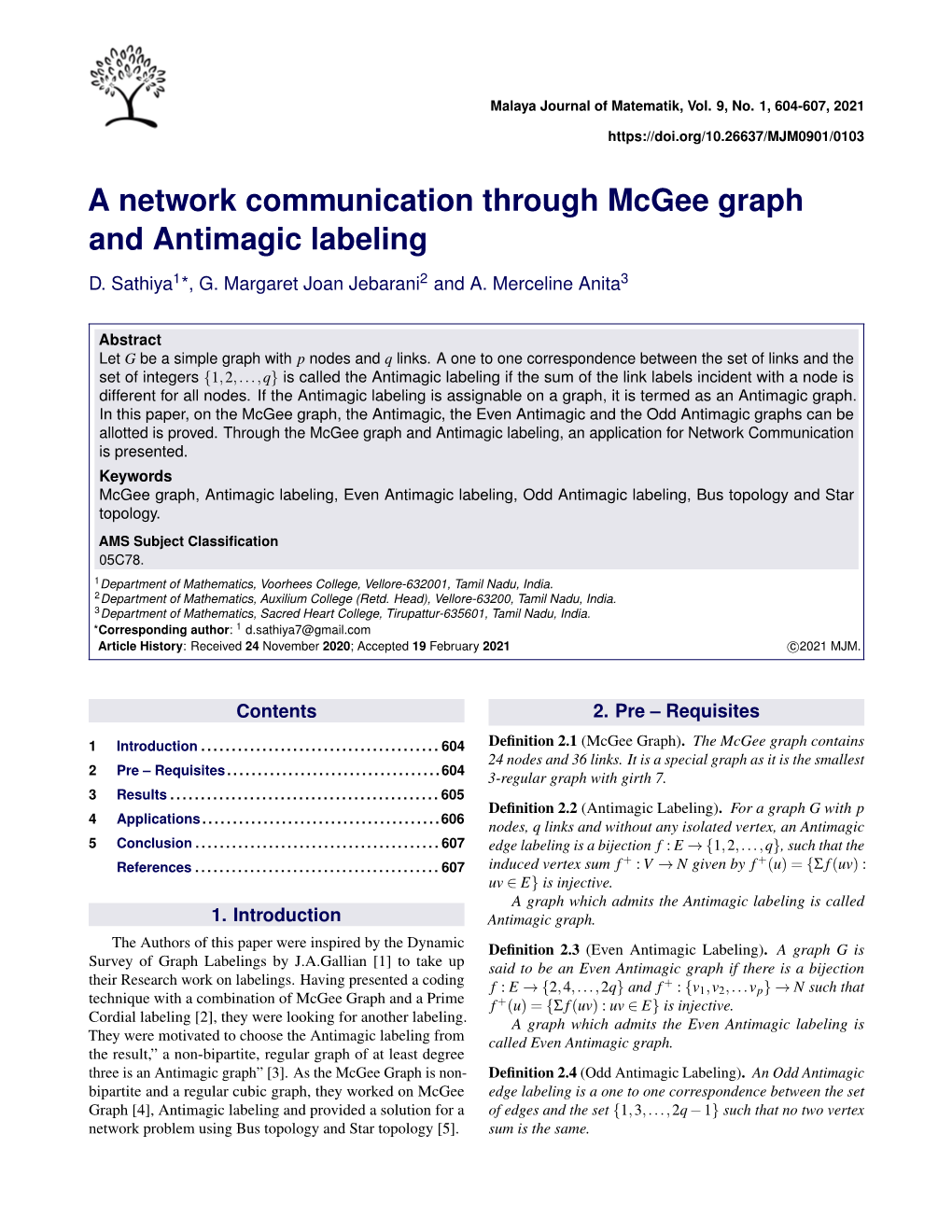 A Network Communication Through Mcgee Graph and Antimagic Labeling