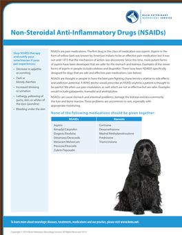 Non-Steroidal Anti-Inflammatory Drugs (Nsaids)