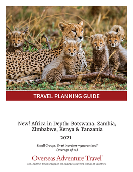 Africa in Depth: Botswana, Zambia, Zimbabwe, Kenya & Tanzania 2021