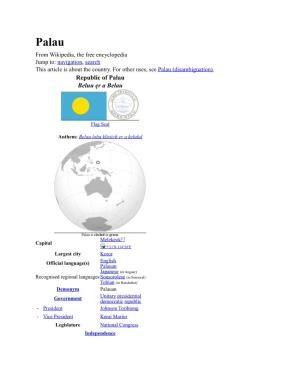Wikipedia on Palau
