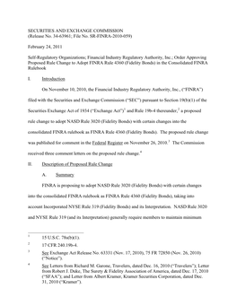 Fidelity Bonds) in the Consolidated FINRA Rulebook